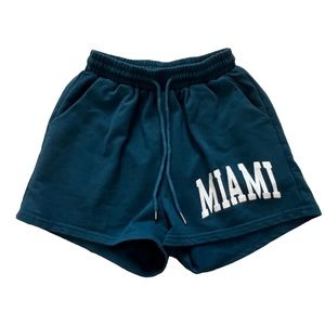 ROMWE Womens Blue Miami Short
